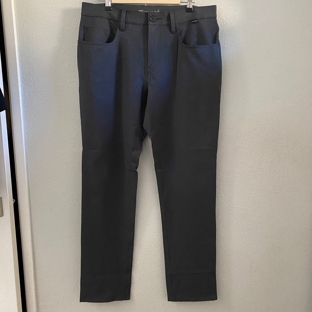Travis Mathew Mens Open to Close Golf Pants Charcoal Grey Size 34